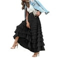 thumbnail image 4 of STARVNC Women Elastic High Waist Pleated Tiered Fairy Prom Tulle Cake Long Skirt, 4 of 6