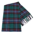 thumbnail image 1 of Locharron of Scotland Bowhill Galbraith Modern Lambswool Tartan Scarf - Green/Blue/Grey, 1 of 3
