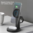 thumbnail image 3 of 1 Set Wireless Charger QI Standard Magnetic Smart Chip Fast Charging Vertical 3-in-1 Creative Wireless Charger for, 3 of 10