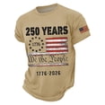 thumbnail image 2 of Men's USA 250 Years Patriotic T-Shirt American Flag Graphic Casual Tee USA 250th Anniversary Shirt, 2 of 5