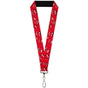 Buckle Down Lanyard-1.0-Animal Expressions Scattered Reds