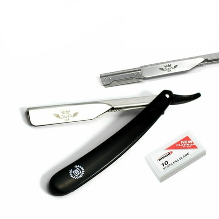 Navaja Shavette Straight Barber Shaving Razor Rasoir & 10 Blades