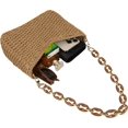 thumbnail image 4 of Kukuzhu Women Straw Small Crossbody Bag Handmade Woven Shoulder Handbag Summer Beach Purse with Guitar Strap, 4 of 7