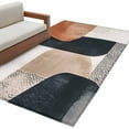 thumbnail image 2 of Boho Middle Century 3x5 Area Rugs, Abstract Modern Color Block Geometric Non-Skid Rubber Backing Large Rectangle Rugs - Living Room Bedroom Home Office, Indoor Floor Mat Carpets Washable Rug, 2 of 9