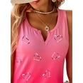 thumbnail image 4 of DYMADE Women Gradient Print Tops Pullover Casual Tunic Style Sleeveless Tank, 4 of 4
