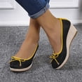 thumbnail image 1 of LSLJS Chaussures Compensées pour Femmes, Chaussures Mode Grande Taille avec Bouche de Poisson Nœud Semelle Épaisse, 1 of 5