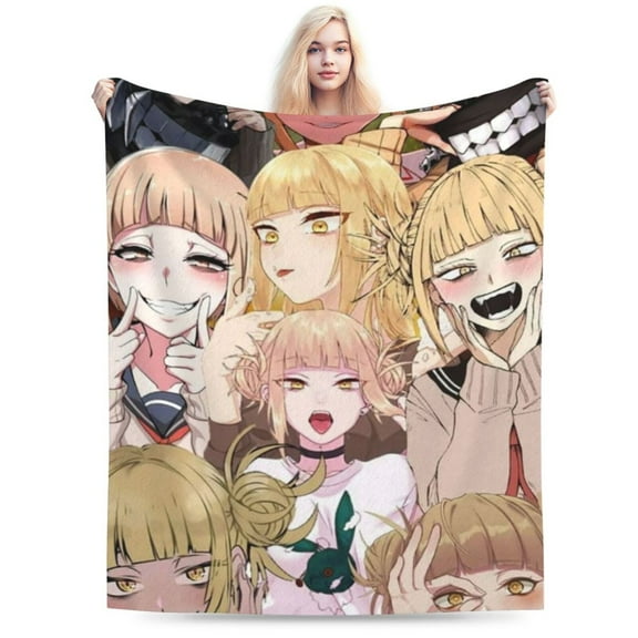 My Hero Academia Himiko Toga Bed Blanket Air Conditioner Quilt Ultra Soft Flannel Blanket All Season Fuzzy Blanket Reversible Fluffy Plush Blanket 40"X30"