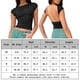 thumbnail image 2 of Mujeres Crop Tops Backless Crew Neck Slim Fit Tee Sexy para ir de compras (Negro M) FLhrweasw Para estrenar, 2 of 7