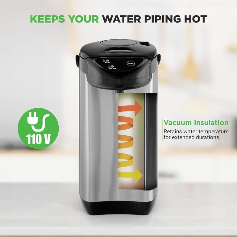 FAMKIT 5.8L Water Boiler and Warmer, 304 Stainless Steel Electric