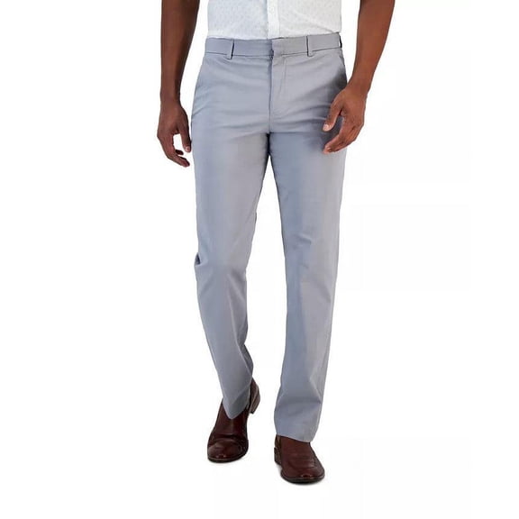Perry Ellis Portfolio Mens Slim fit Dress Pants 36 / 29 Light Grey Solid