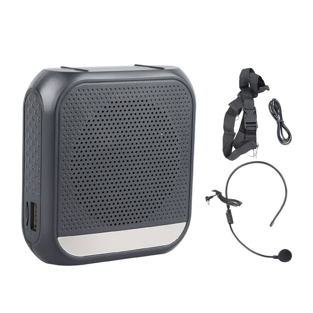 Amplificador de voz con pantalla recargable, amplificador portátil de cintura con micrófono y auriculares para enseñar