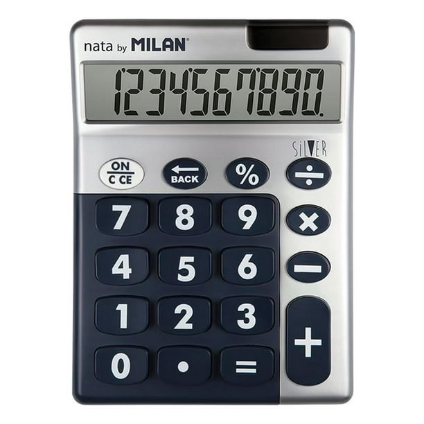 Calculadora De 10 Dígitos Milan Serie Silver Colores azul SIN TAMAÑO
