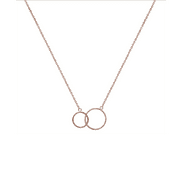 Mystigrey Lola Mother Daughter 18K Rose Gold Plated Necklace for Women and Girls