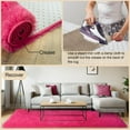 thumbnail image 5 of 6x9 Rugs for Living Room, Large Fluffy Area Rugs for Bedroom, Soft Carpet Shag Kids Room Rug, Non-Slip Fuzzy Rugs Indoor (Hot Pink, 6ft x 9ft), 5 of 13
