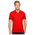 thumbnail image 2 of Lacoste Short Sleeve Jersey Interlock Regular Fit Mens Polos Size L, Color: Red, 2 of 10