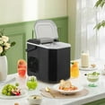 thumbnail image 2 of Costway Countertop Ice Maker Portable Ice Making Machine 6-13 Mins 9 Ice 26.5 lbs/24 Hrs Black, 2 of 10
