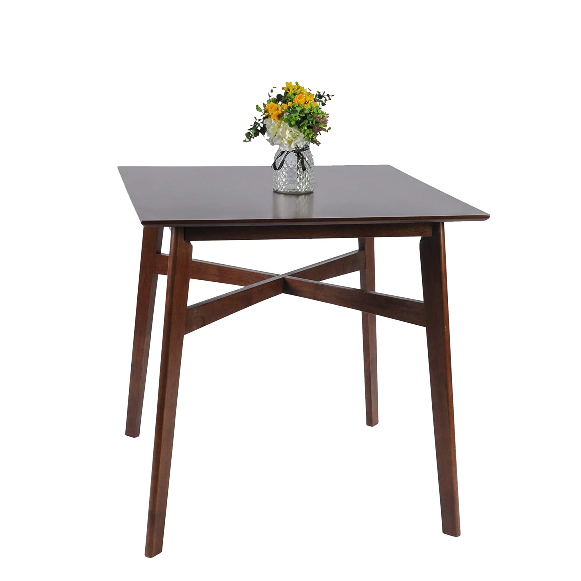 Karmas Product Dining Room Table Wood Leg 36 High Top Table Crossbar Reinforcement Strengthen Stability Counter Height Dining Table Square Kitchen Table Walmart Com Walmart Com