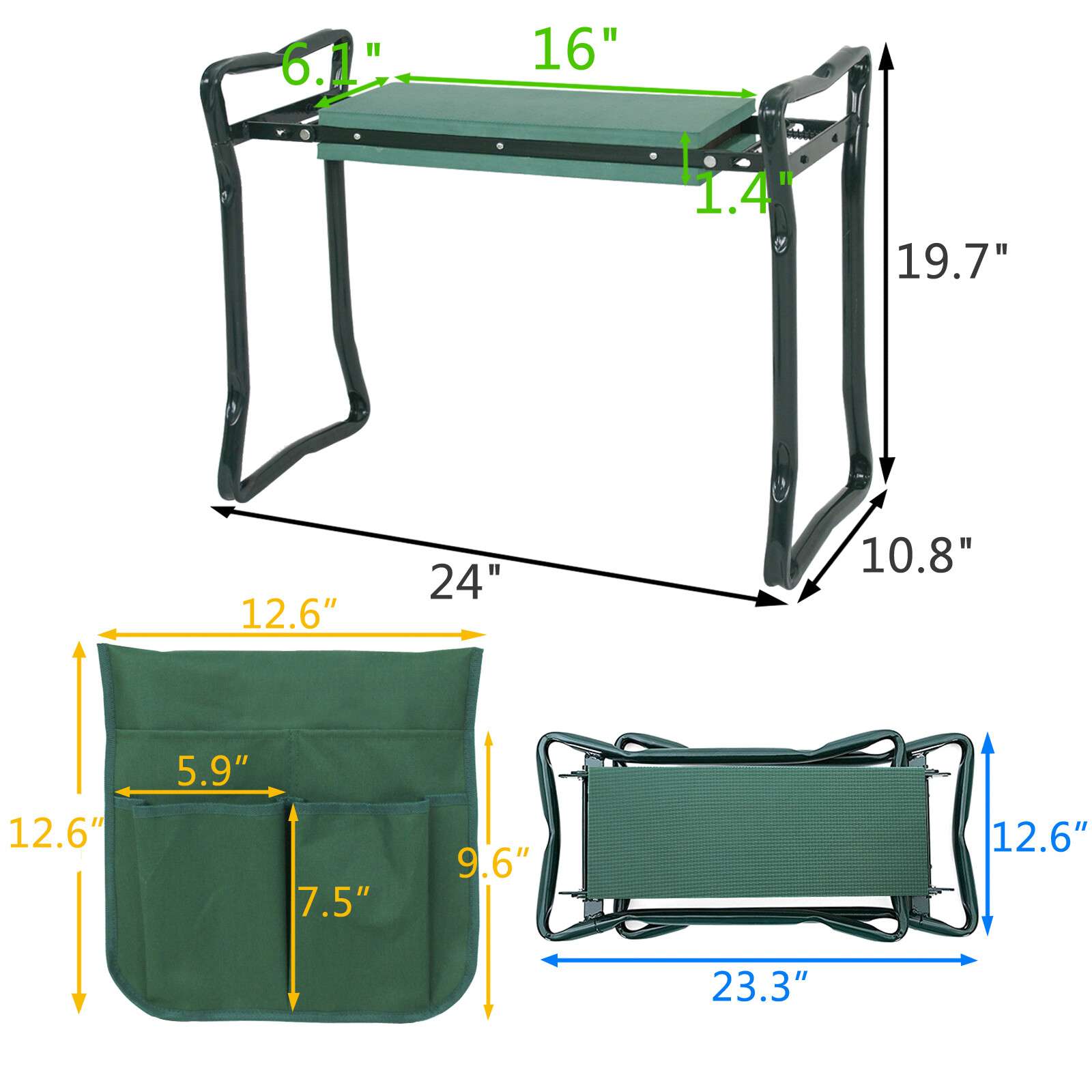 ZenSports Foldable Garden Kneeler Seat photo 3