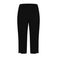 thumbnail image 4 of JJHGVB Capri Leggings Petite Pants Leggings For Women Plus Size High Waisted Yoga Cropped Pants Summer Gym Pants Yoga Pants Workout Pants Black L, 4 of 4