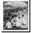 thumbnail image 2 of Historic Framed Print, Sea-going native junks along the wharf at Chemulpo, looking N.W. over harbor, Korea, 17-7/8" x 21-7/8", 2 of 9
