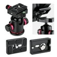 thumbnail image 1 of Tripod Ball Head, CNC Process Aluminum Alloy Material Quick Release Plate Panoramic Ball Head, With Three Locking Knob,  For Monopod For Phone Dslr Camera, 1 of 8