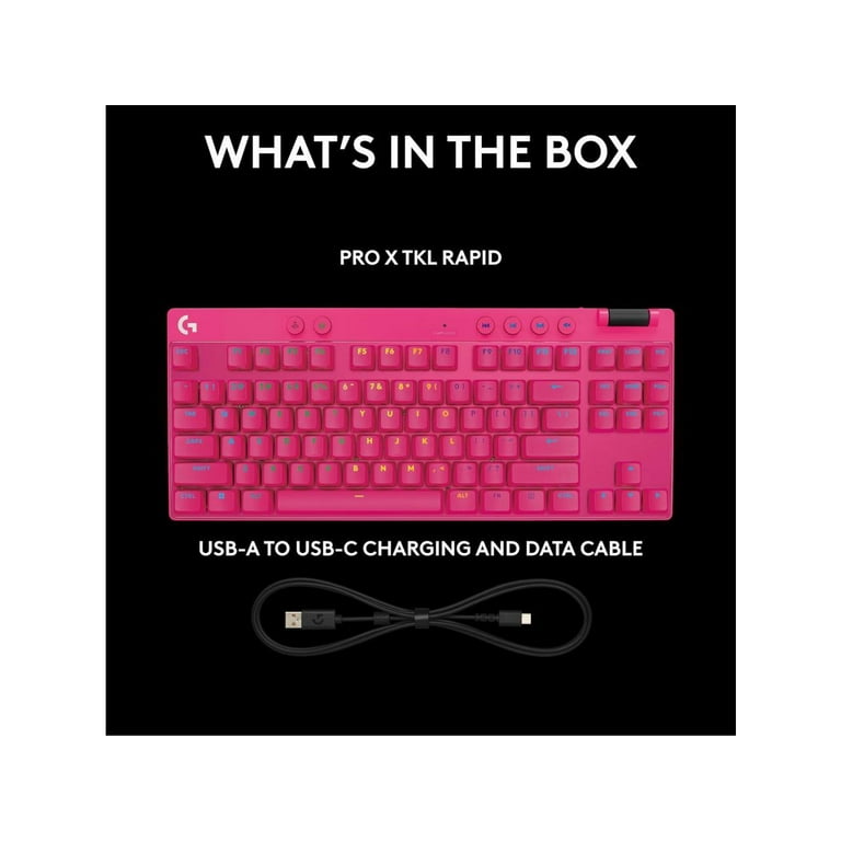 Logitech G PRO X TKL RAPID Tenkeyless Wired Gaming Keyboard With