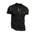 thumbnail image 4 of LTTVQM Men's Henley Shirt Short Sleeve T-Shirt Casual Top Pullover Spring Summer Lightweight Tee Shirts with Button Black 2XL, 4 of 4