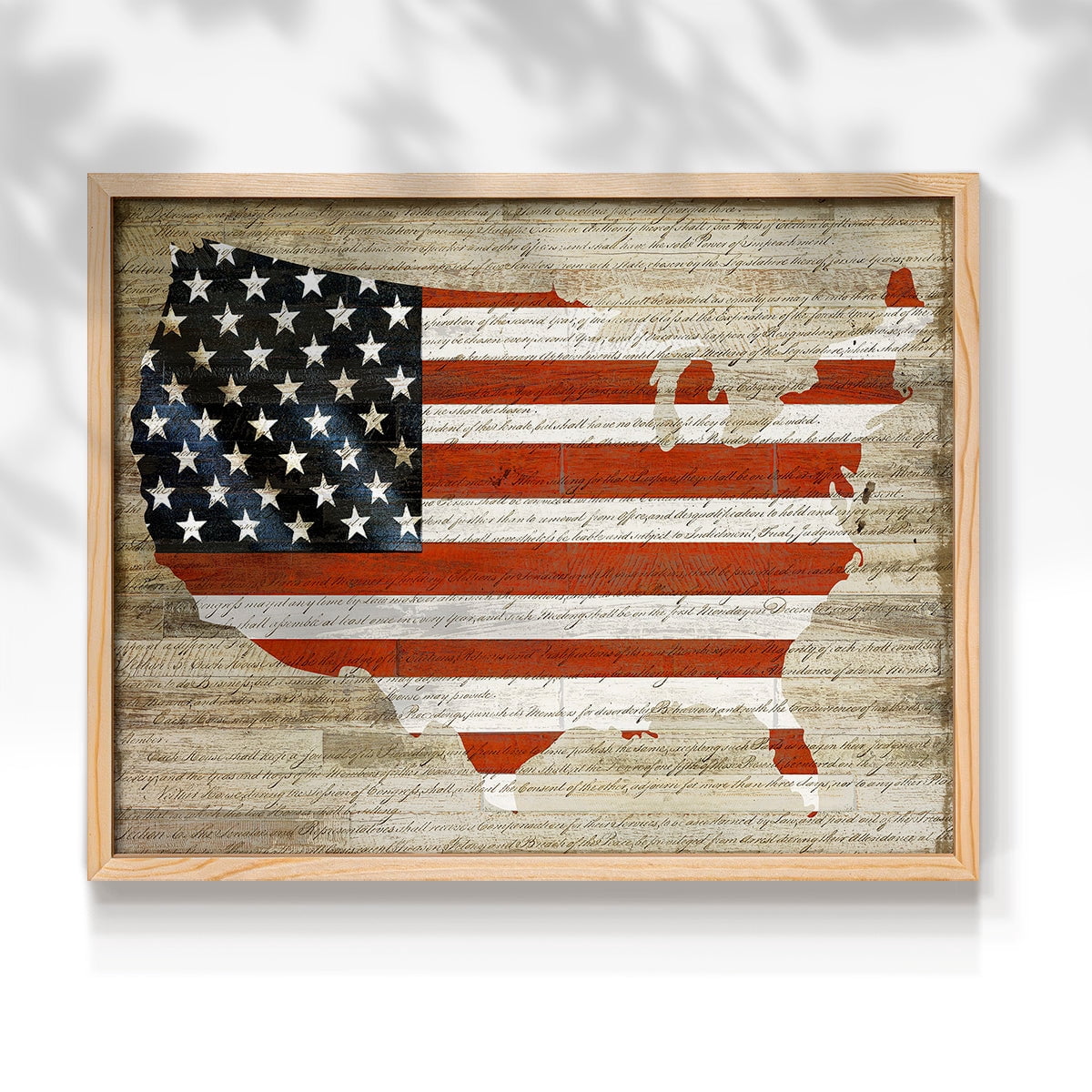 American Flag by Daniela Santiago - Restickable Framed Giclée Print
