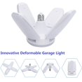 thumbnail image 3 of (Paquete de 4) Luces LED de garaje 60W Trilights Techo Alto Bajo Bahía Deformable Ajustable 4 bombillas LED 6000LM 6000K Tornillo en Tribright Accesorio de iluminación de garaje CRI80 Luz diurna, 3 of 5