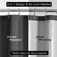 thumbnail image 3 of LAICAIW Ultimate Waterproof Fabric Shower Curtain or Liner with Weighted Magnets, Dark Grey Shower Curtains for Bathroom with Breathable TPU & Machine Washable Polyester, Graphite Gray, 72"x72", 3 of 5