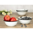 thumbnail image 2 of Red Co. Set of 4 Enamelware Metal Classic 20 oz Round Cereal Bowl, Distressed White/Black Rim, 2 of 9