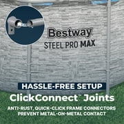 Bestway Power Steel Swim Vista Metal Frame Above Ground Pool - 14 x 8 ft, Stone