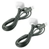 Insten for Xbox 360 2X Wireless Game Controller USB Charging Cable Replacement Charger - Bundle Set