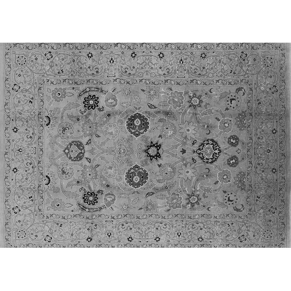 Ahgly Company Indoor Rectangle Oriental Gray Industrial Area Rugs, 2' x 5'