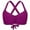 Purple, variant on Women'S Tankini Swimsuits Ladies Fashion Sexy Gather Sexy Solid Color Bikini Swimsuit Top Army Green Womens Swimsuits
