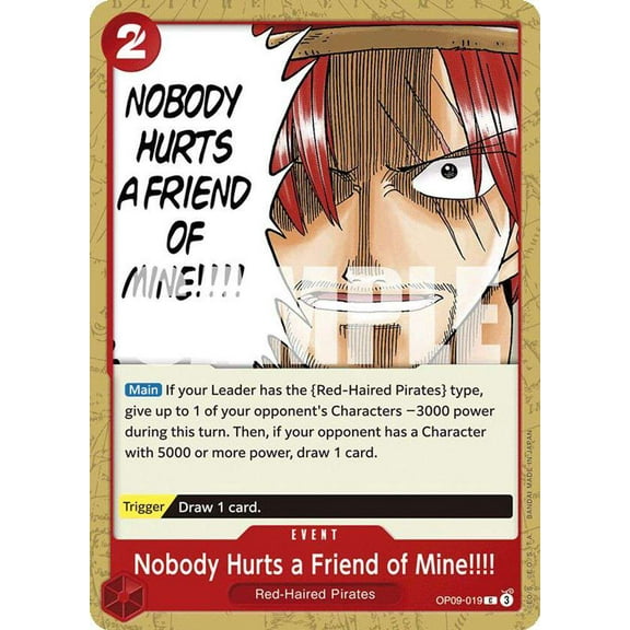 One Piece Emperors in the New World Common Nobody Hurts a Friend of Mine!!!! OP09-019