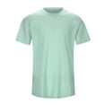 thumbnail image 2 of Hiiyo T-Shirt Uni pour Homme à Manches Courtes, Col Rond, T-Shirt d'Été pour Tous les Jours, 2 of 7
