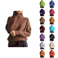 thumbnail image 1 of Pulls à Col Roulé pour Femmes 2026 Automne Hiver Tendance Manches Longues Tricot Uni, 1 of 4