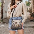 thumbnail image 5 of Tutolipy Waterproof PU Leather Crossbody Shoulder Purse for Short Trips Travel, Lightweight Zipper Pockets Women PU Shoulder Bag, Vintage Deer Dreamcatcher, 5 of 7