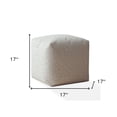 thumbnail image 3 of HomeRoots 518535 17 x 17 x 1 in. Gray Cotton Abstract Pouf Cover, 3 of 5