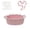 A03_Multicolor, variant on Woven Cotton Storage Basket with Handles, Decorative Gift and Organizer Basket for Shelf, Closet, Bathroom and Pantry, Pink