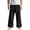 Black -CC37, variant on Men's Cotton Linen Pants Casual Summer Beach Pants Loose Fit with Pockets Elastic Waist Drawstring Yoga Trousers Army Green 4XL