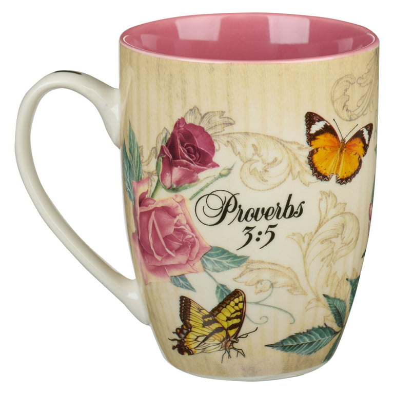 Christian Art Gifts Novelty Floral Ceramic Scripture Coffee & Tea