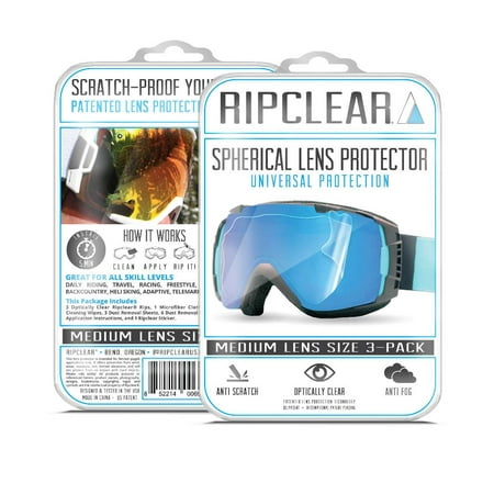 Ripclear Oakley A-Frame Snow Goggle Lens Protector Kit - Scratch-Resistant, Crystal Clear -