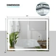 thumbnail image 3 of Gymax 36'' x 28'' LED Bathroom Mirror Wall Mounted Round Mirror w/ 3-Color Dimmable Lights, 3 of 10