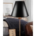 thumbnail image 4 of 7x14x11 Bold Black with True Gold Lining Hard Back Empire Lampshade, 4 of 6