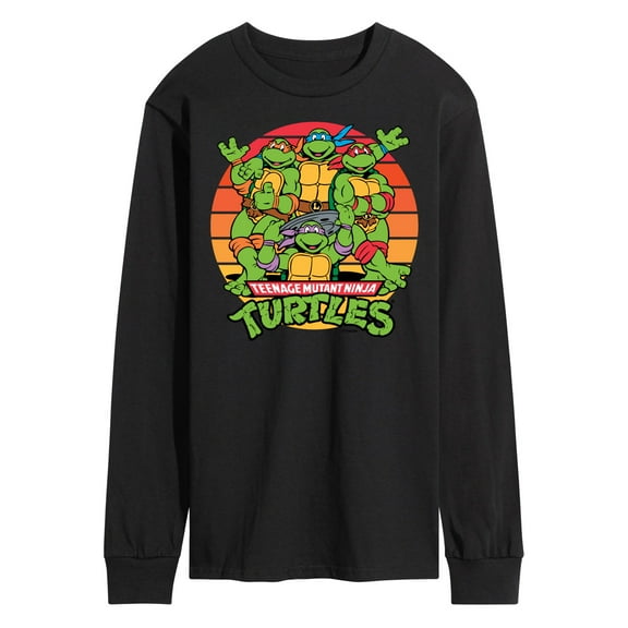 Teenage Mutant Ninja Turtles - Retro Sunset Circle - Men's Long Sleeve T-Shirt