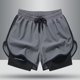 thumbnail image 1 of Pantalones cortos deportivos para hombre, pantalones de fitness americanos para correr, forro falso, entrenamiento de dos piezas, antiexposición, pantalones cortos casuales de baloncesto de, 1 of 1