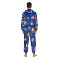 thumbnail image 7 of IAUYY Unisex Adult Onesie Pajamas Ultra-Soft Crystal-Soft Fabric, Halloween Adult Onesie Pajamas Adults,With a Zipper Plus Size Onesie Pajamas, Starry Sky Background, 7 of 7