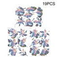 thumbnail image 1 of Pack of 3 Window Film Stained Leaf Reusable Removable Reusable Decorative Rainbow Glass Cling Removable Decoration Stickers Indoor Decals Office Decor, 1 of 7